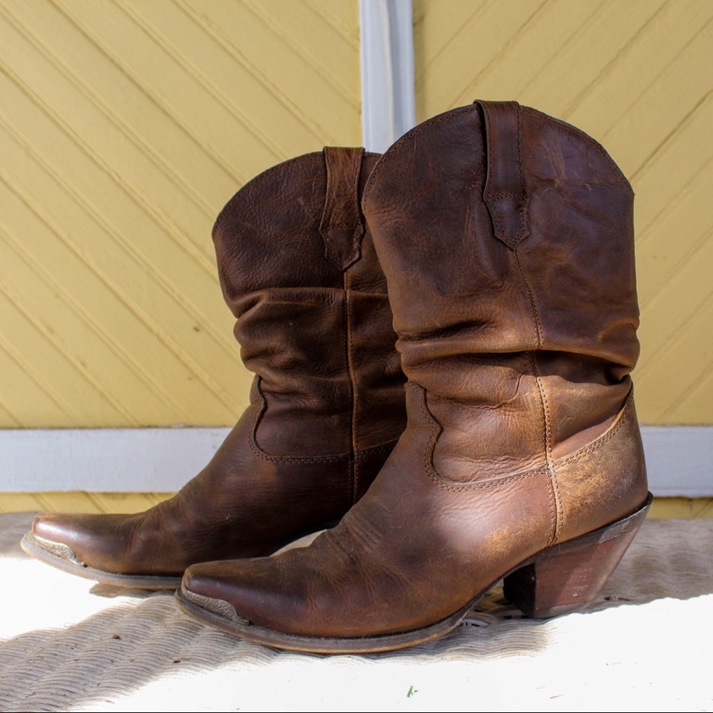 Brown Leather Durango Cowboy Boots